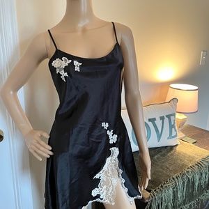 Victoria’s Secret - Silky black and cream chemise for Valentine's Day
